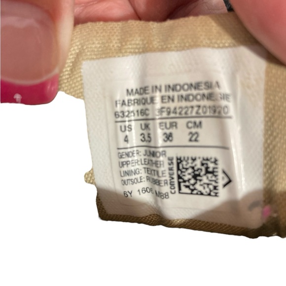 Converse All Stars sneakers black leather size 4 - Picture 10 of 10